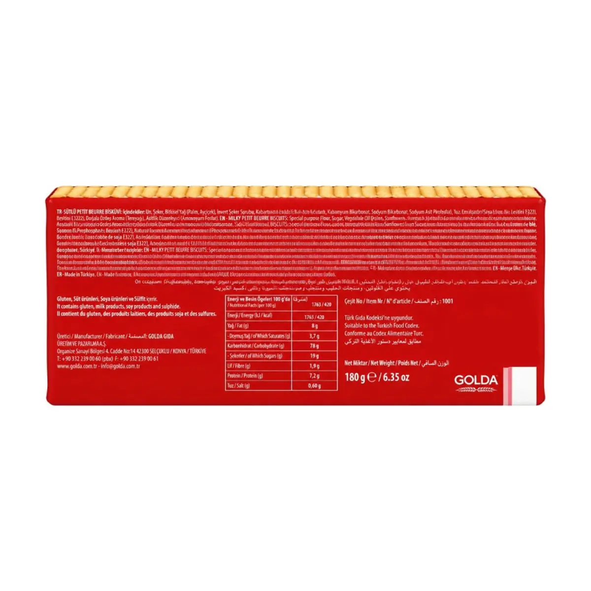 Galletas lechosas Petit Beurre Golda (180 g / 6.34 oz) - Thumbnail 3