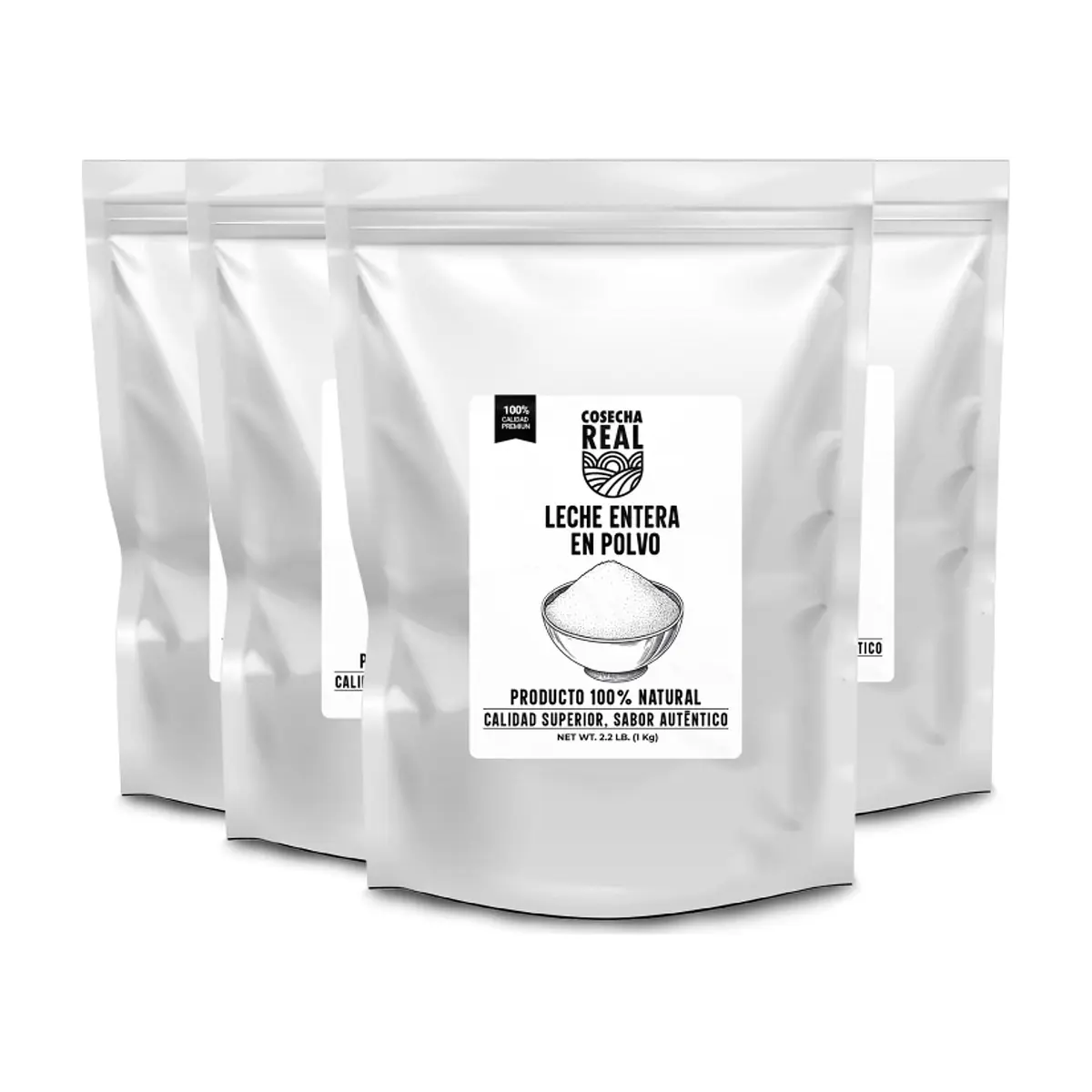 Leche entera en polvo Cosecha Real (4 x 1 kg / 2.2 lb)