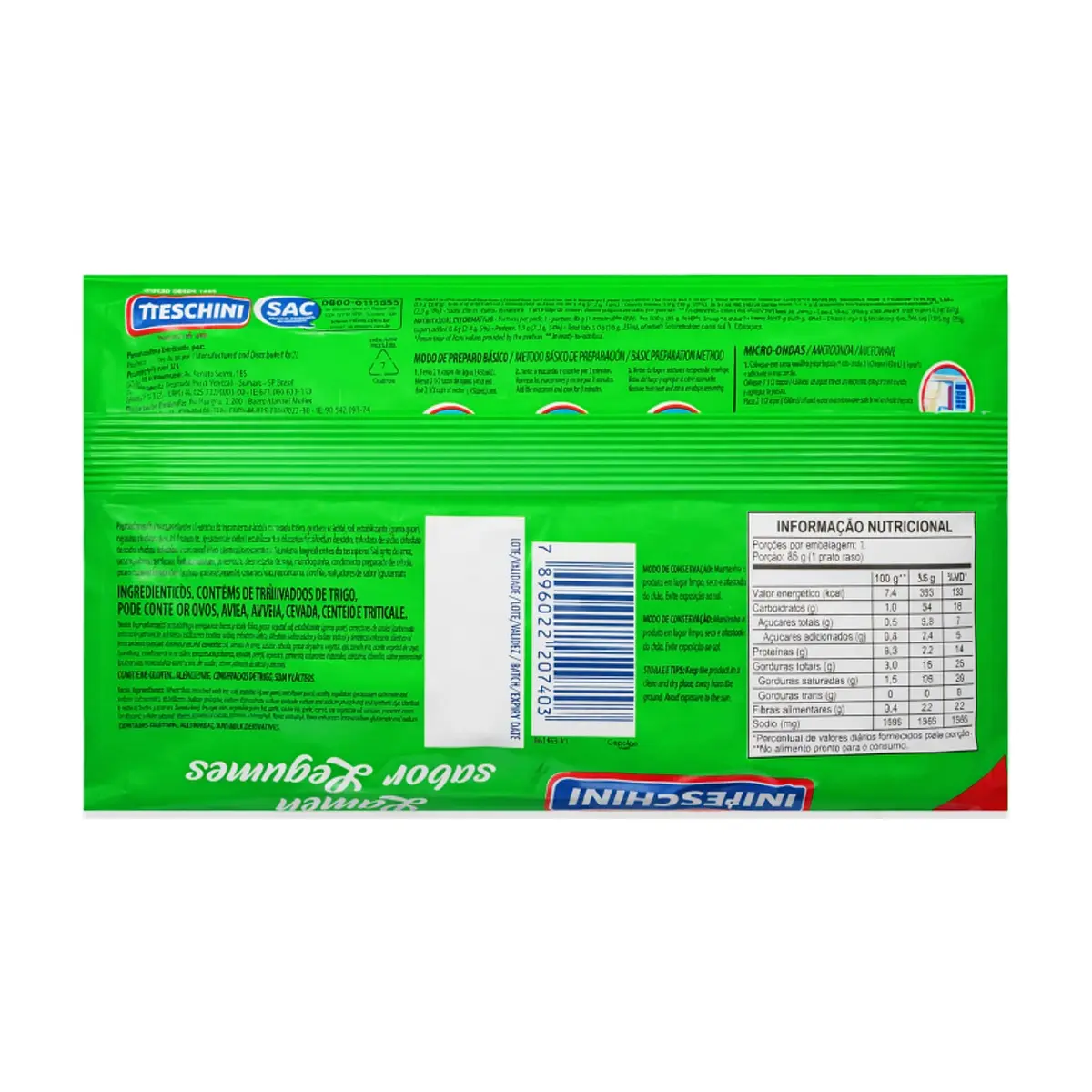 Fideos instantáneos sabor a legumbres Todeschini (85 g / 2.99 oz) - Thumbnail 2