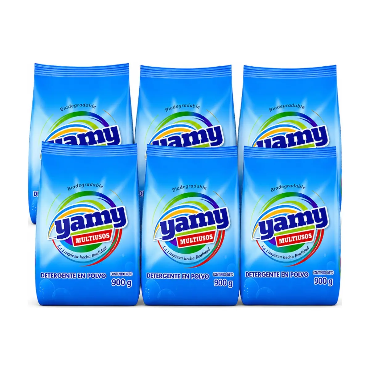 Detergente en polvo multiusos Yamy (6 x 900 g / 1.98 lb)