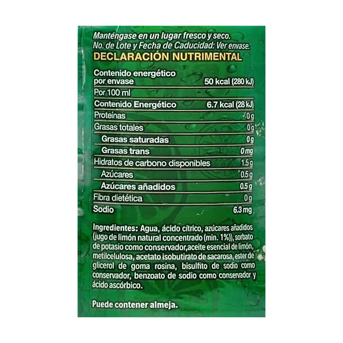 Jugo de concentrado con 20% de limón Mega (1 L) - Thumbnail 4