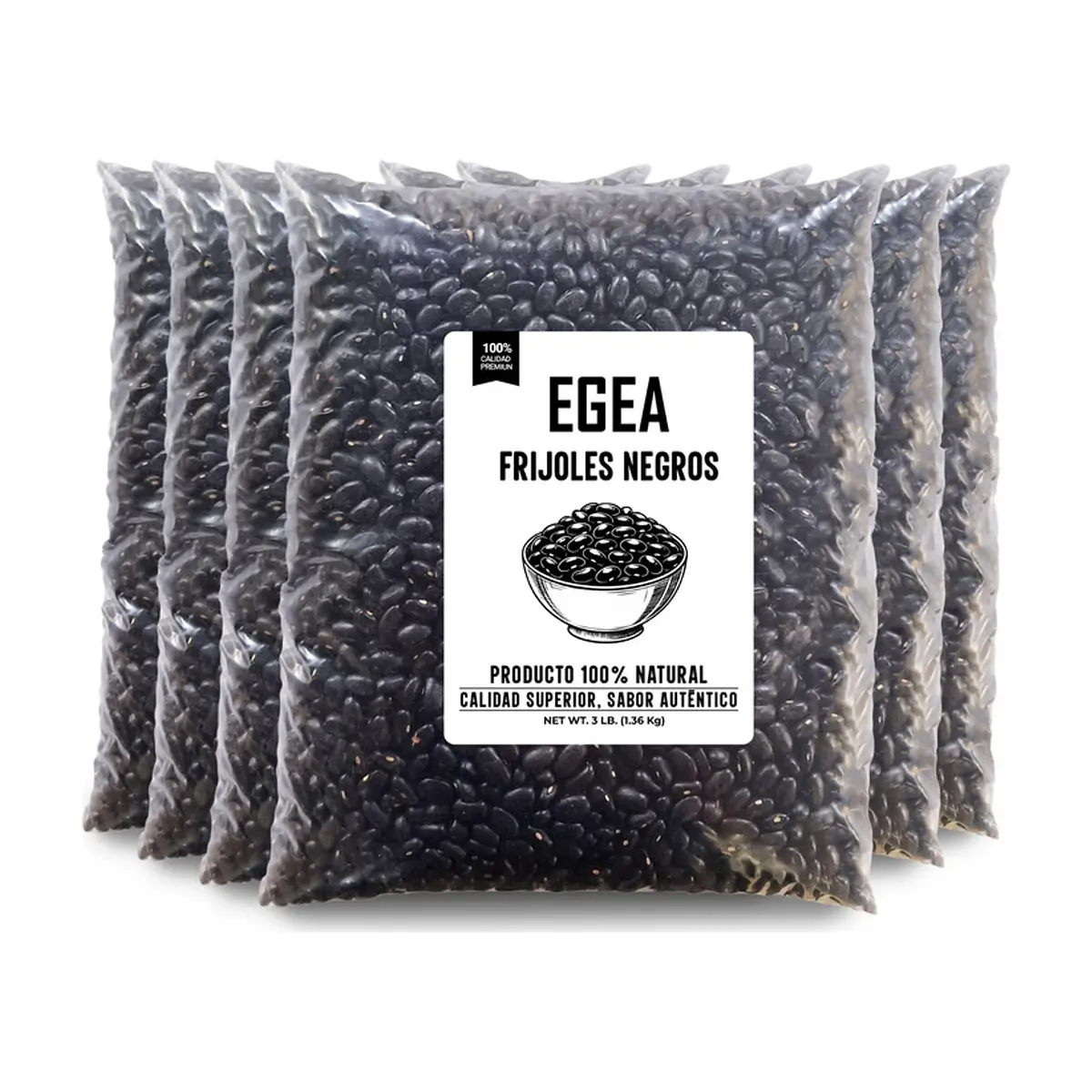 Frijoles negros EGEA (6 x 1.36 kg / 3 lb)