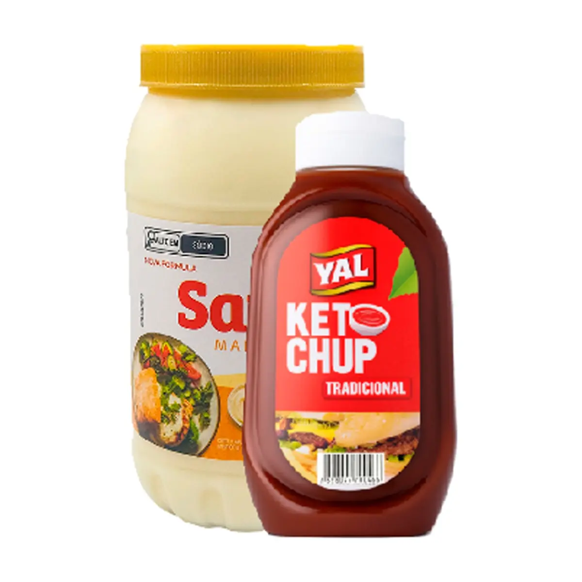 Ketchup tradicional Val (400 g / 14.11 oz) + Mayonesa Saude (483 ml)