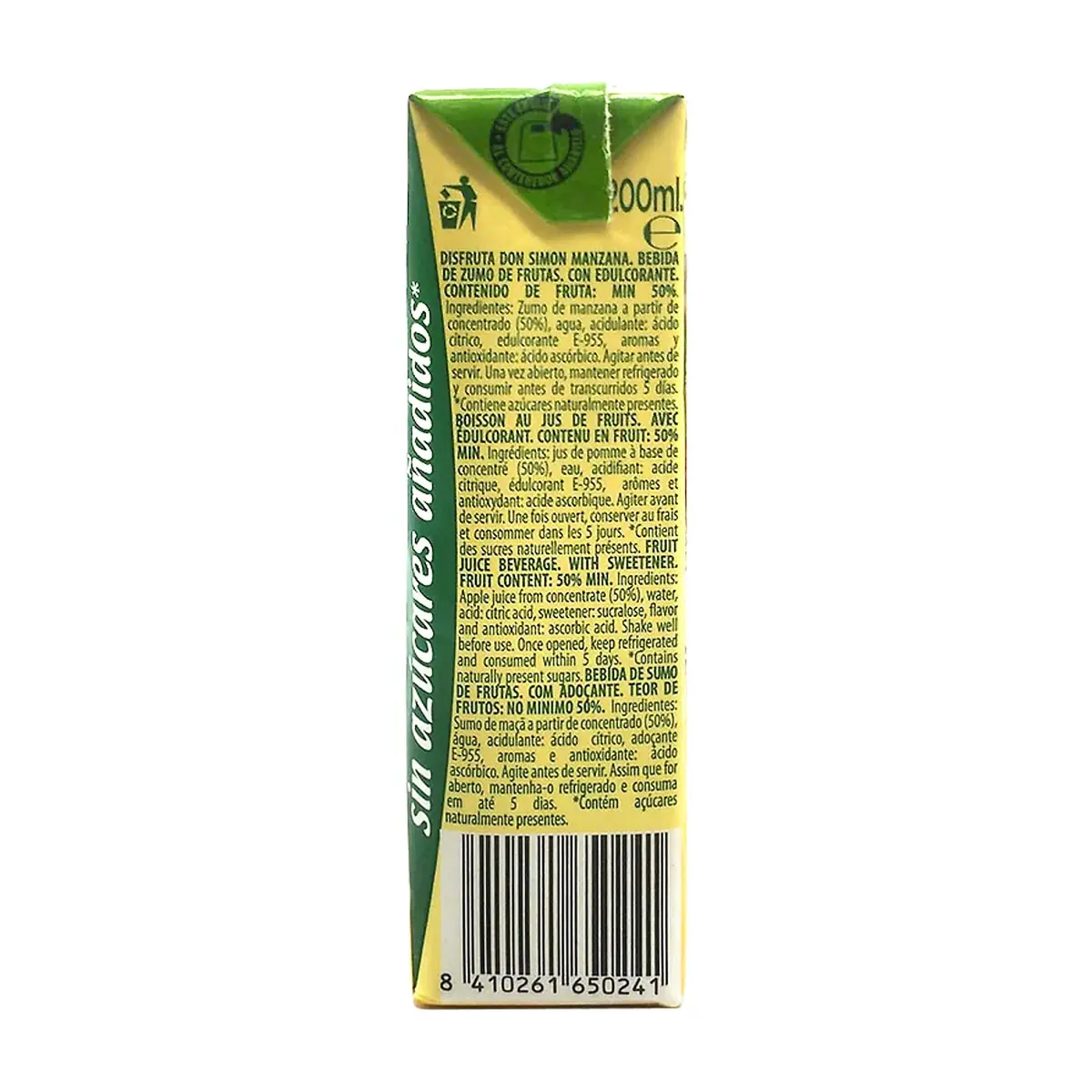 Zumo - jugo - de manzana Disfruta Don Simon (200 ml) - Thumbnail 2