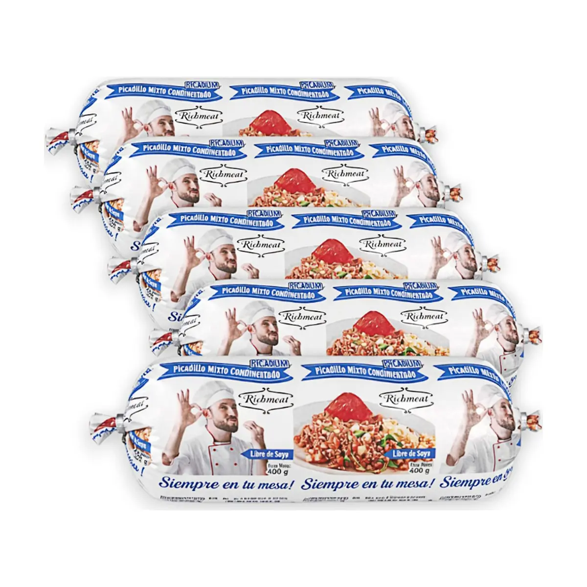 Picadillo mixto condimentado Richmeat (5 x 400 g / 14.1 oz)
