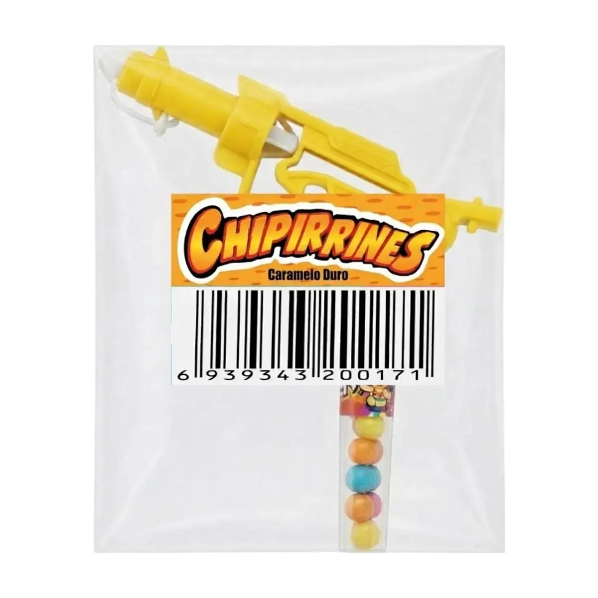 Pistola de juguete amarillo con caramelos Chipirrines - Thumbnail 2