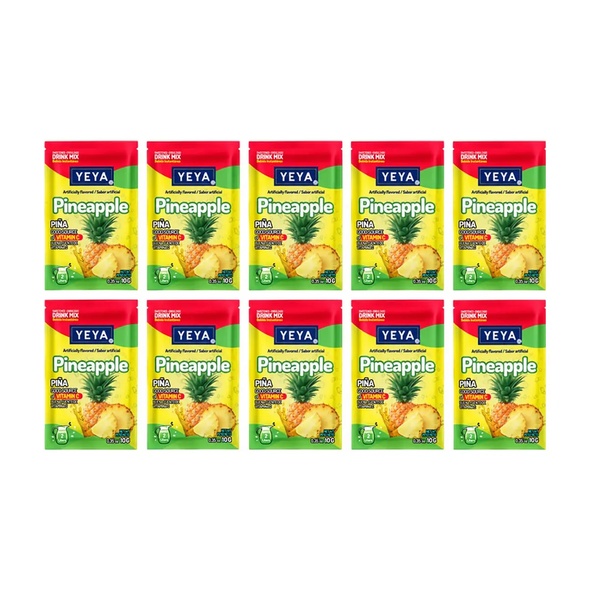 Refresco instantáneo sabor piña YEYA (10 x 10 g / 0.35 oz)