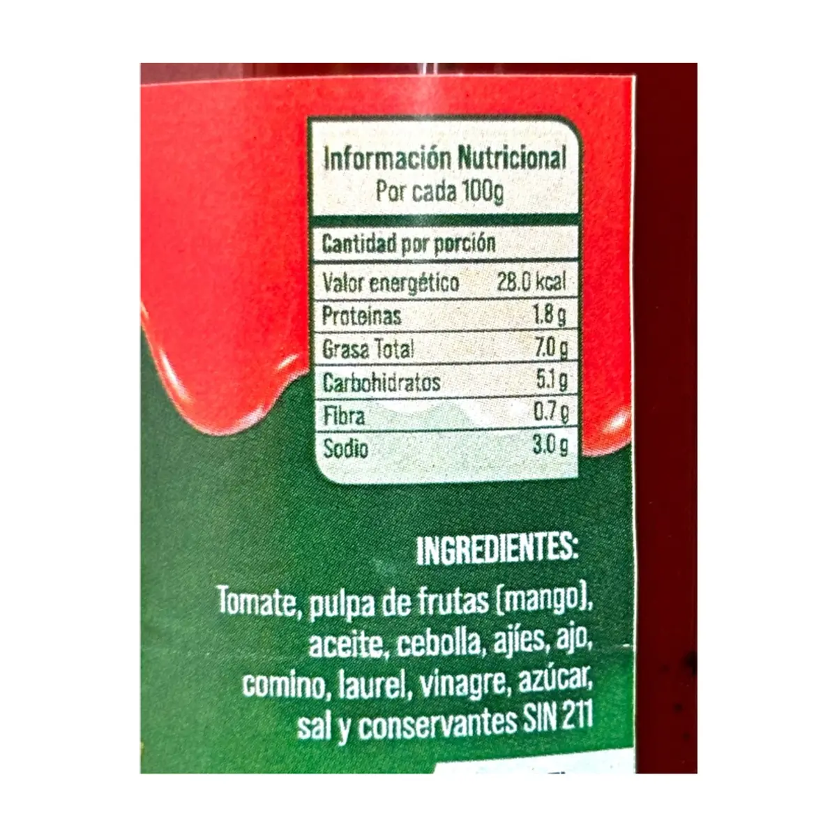Salsa de tomate condimentada El Roble (1 kg / 2.2 lb) - Miniatura 2