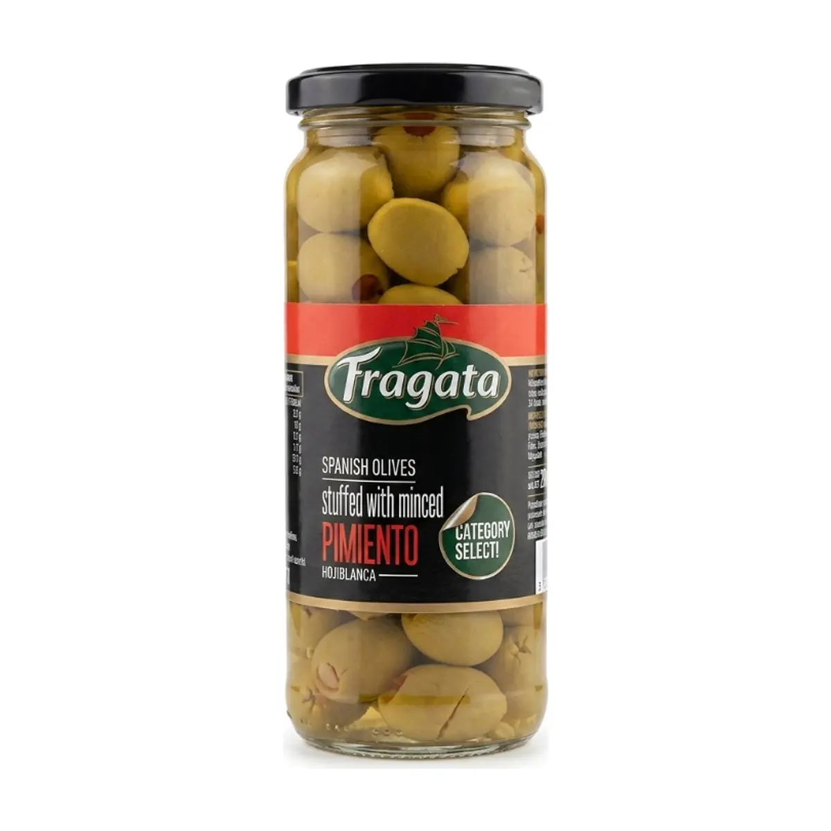 Aceitunas hojiblanca verdes rellenas de pimiento Fragata (340 g / 11.99 oz)