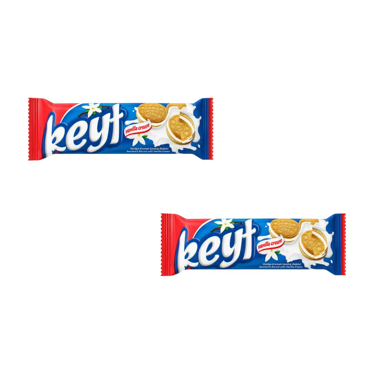 Galleta sándwich con crema de vainilla Keyf Golda (2 X 50 g / 1.76 oz)