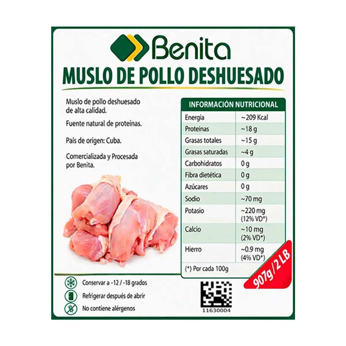 Muslo de pollo deshuesado Benita (907 g / 2 lb) - Thumbnail 3