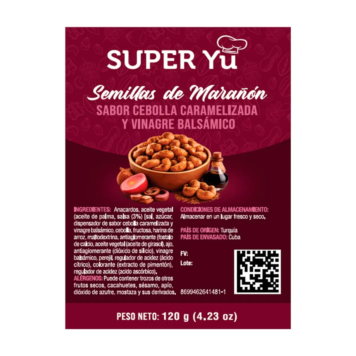 Semillas de marañón con sabor a cebolla caramelizada y vinagre balsámico Super Yu (120 g / 4.23 oz) - Thumbnail 3