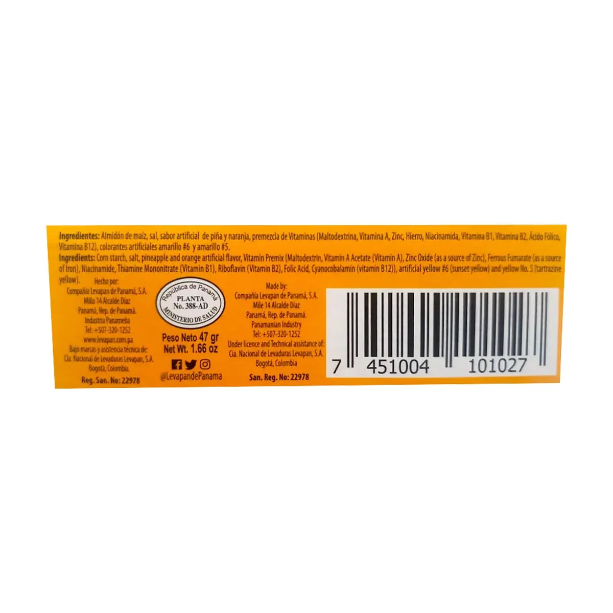 Crema de maicena de naranja piña Levapan (47 g / 1.66 oz) - Thumbnail 5