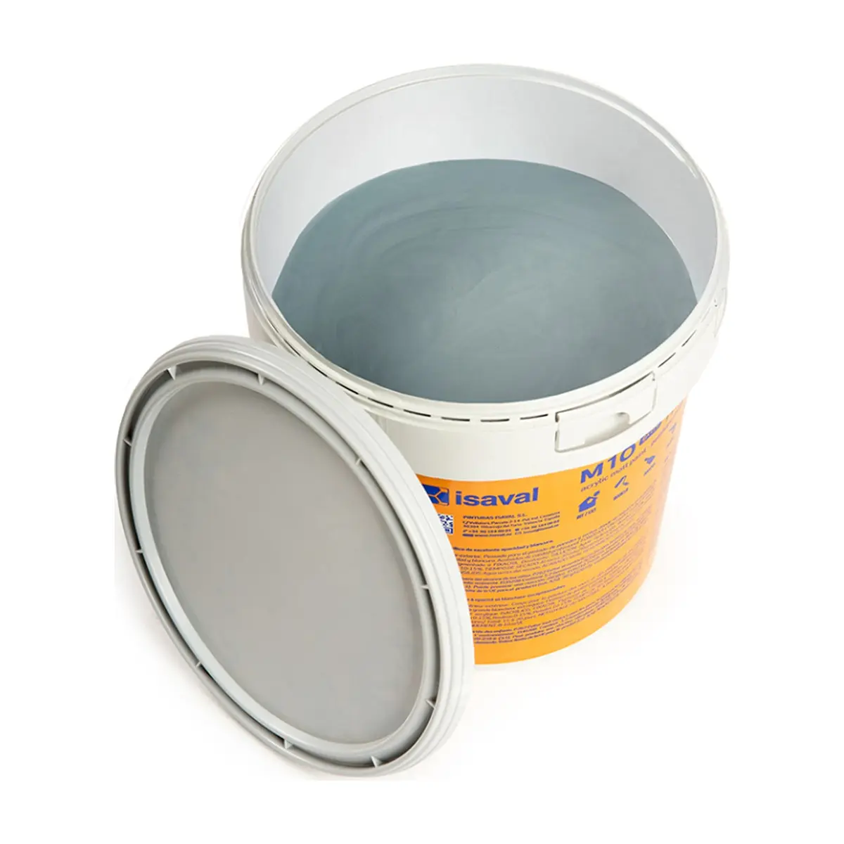 Pintura acrilica interior y exterior color gris azulado M - 10 Isaval (5 Kg / 11 lb) - Thumbnail 3