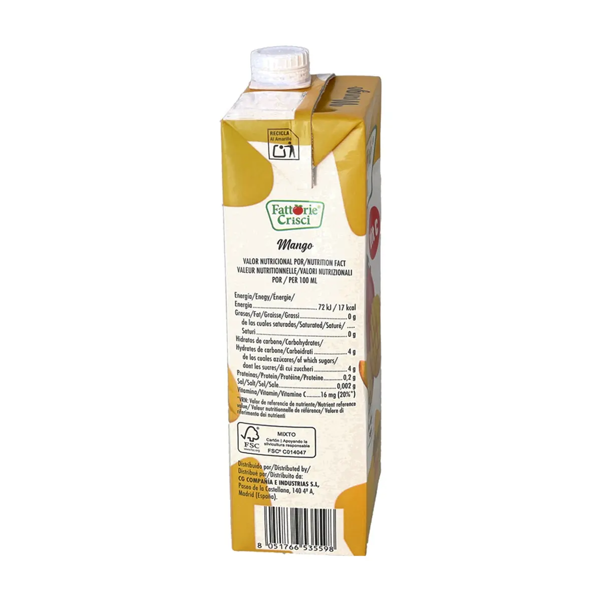 Jugo de mango Fattorie Crisci (1 L) - Miniatura 3