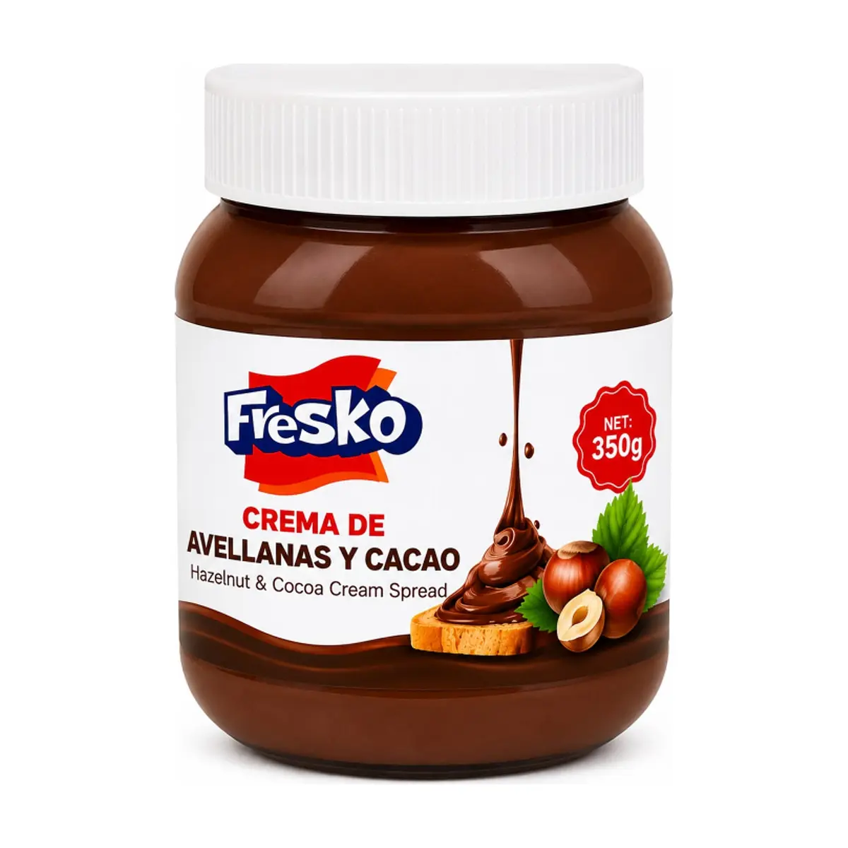 Crema de avellanas y cacao Fresko (350 g / 12.35 oz)