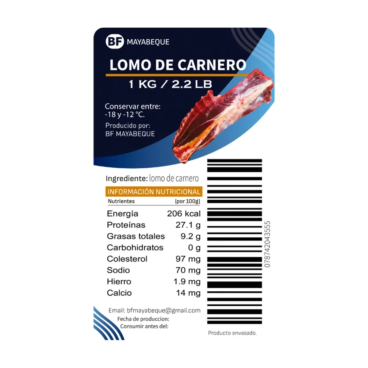 Lomo de carnero BF Mayabeque (1 kg / 2.2 lb) - Thumbnail 4