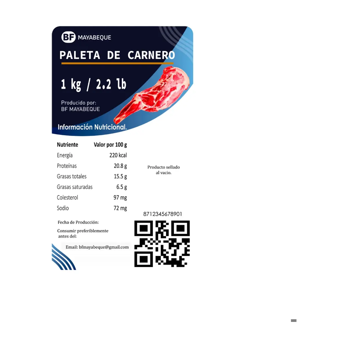 Paleta de carnero BF Mayabeque (1 kg / 2.2 lb) - Thumbnail 4