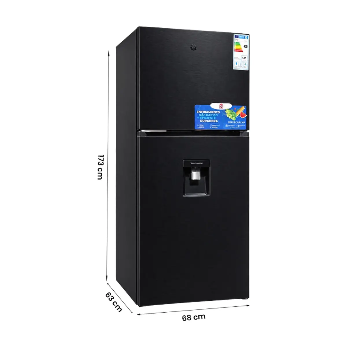 Refrigerador de 14.13 pies cúbicos color negro con dispensador Eone LK-D400F - Miniatura 3