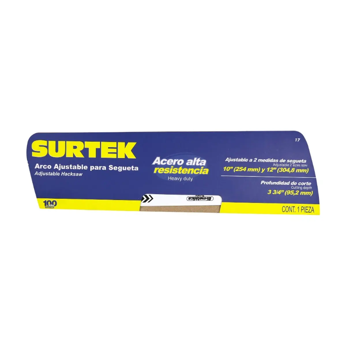 Arco para segueta ajustable de 17" Surtek - Miniatura 3