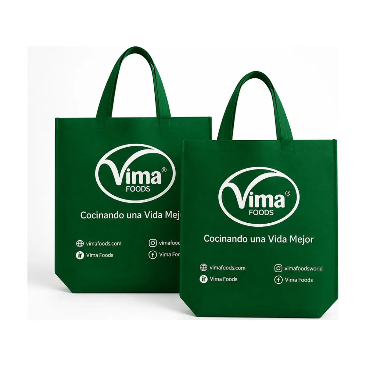 Bolsa de material no tejido verde VIMA (2 x 80 g) - Imagen 1
