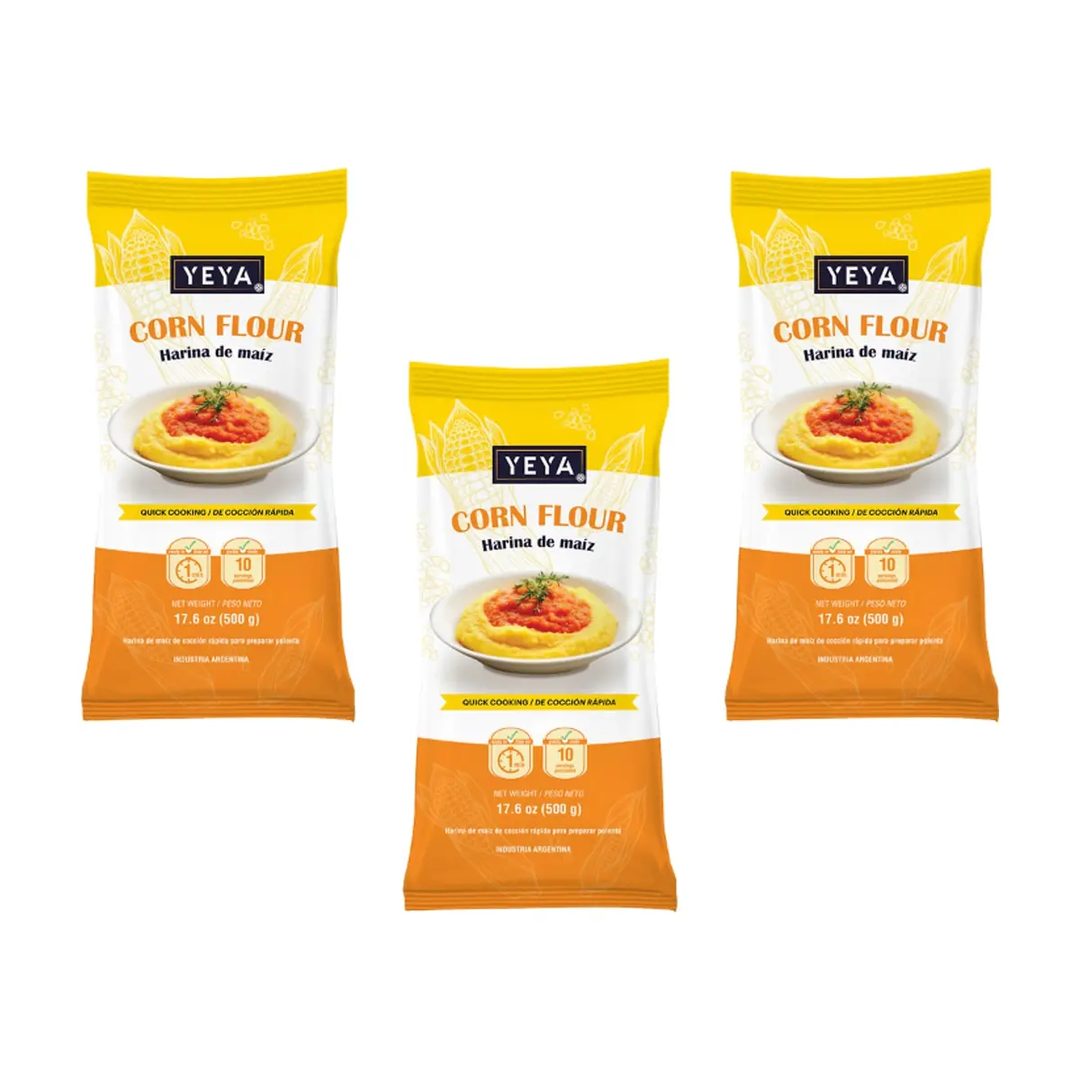 Harina de maíz YEYA (3 x 500 g / 1.1 lb)