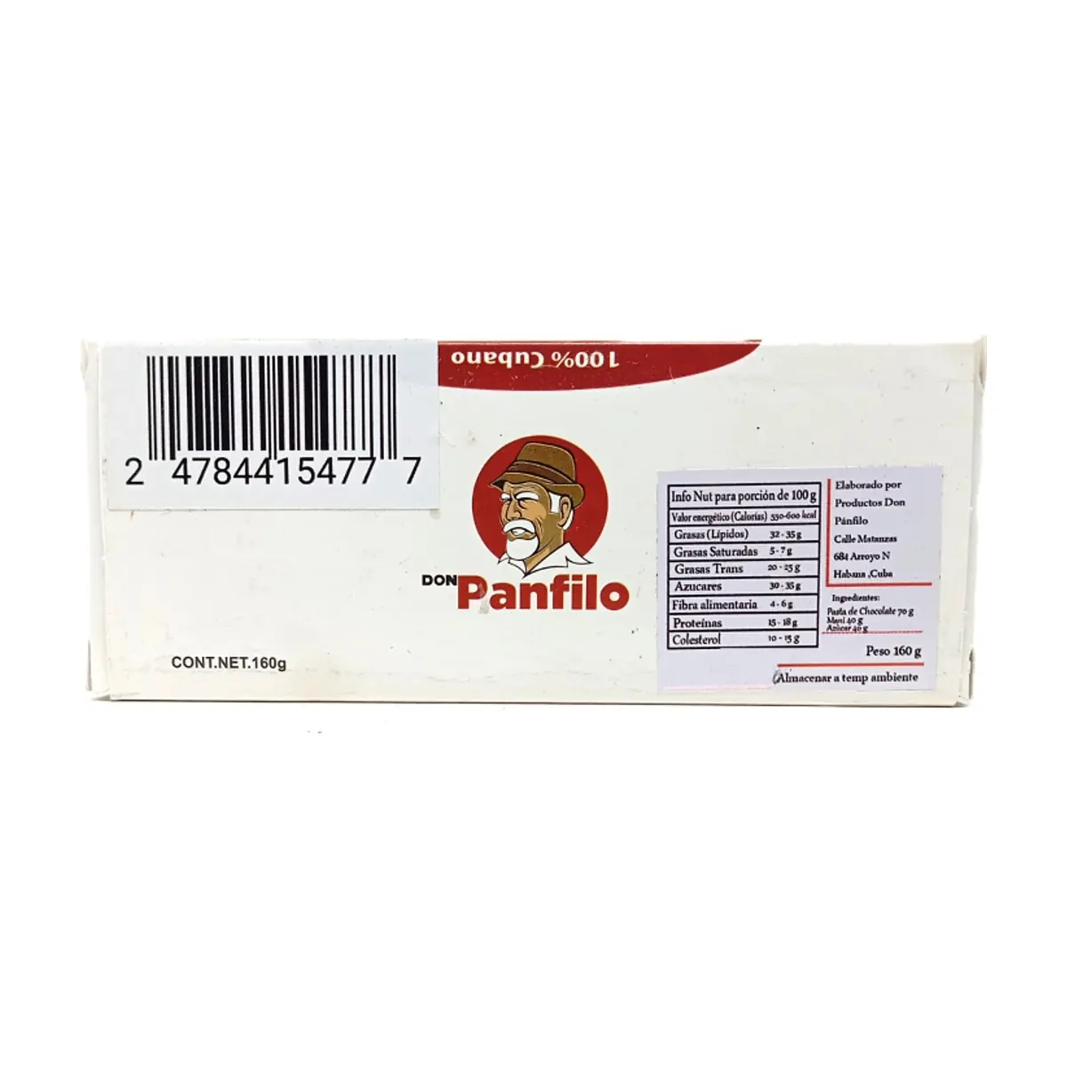 Turrón de chocolate y maní Don Pánfilo (160 g / 5.6 oz) - Thumbnail 4