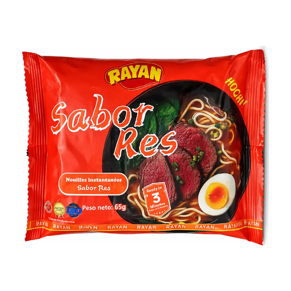 Fideos instantáneos sabor a res Rayan (65 g / 2.29 oz)