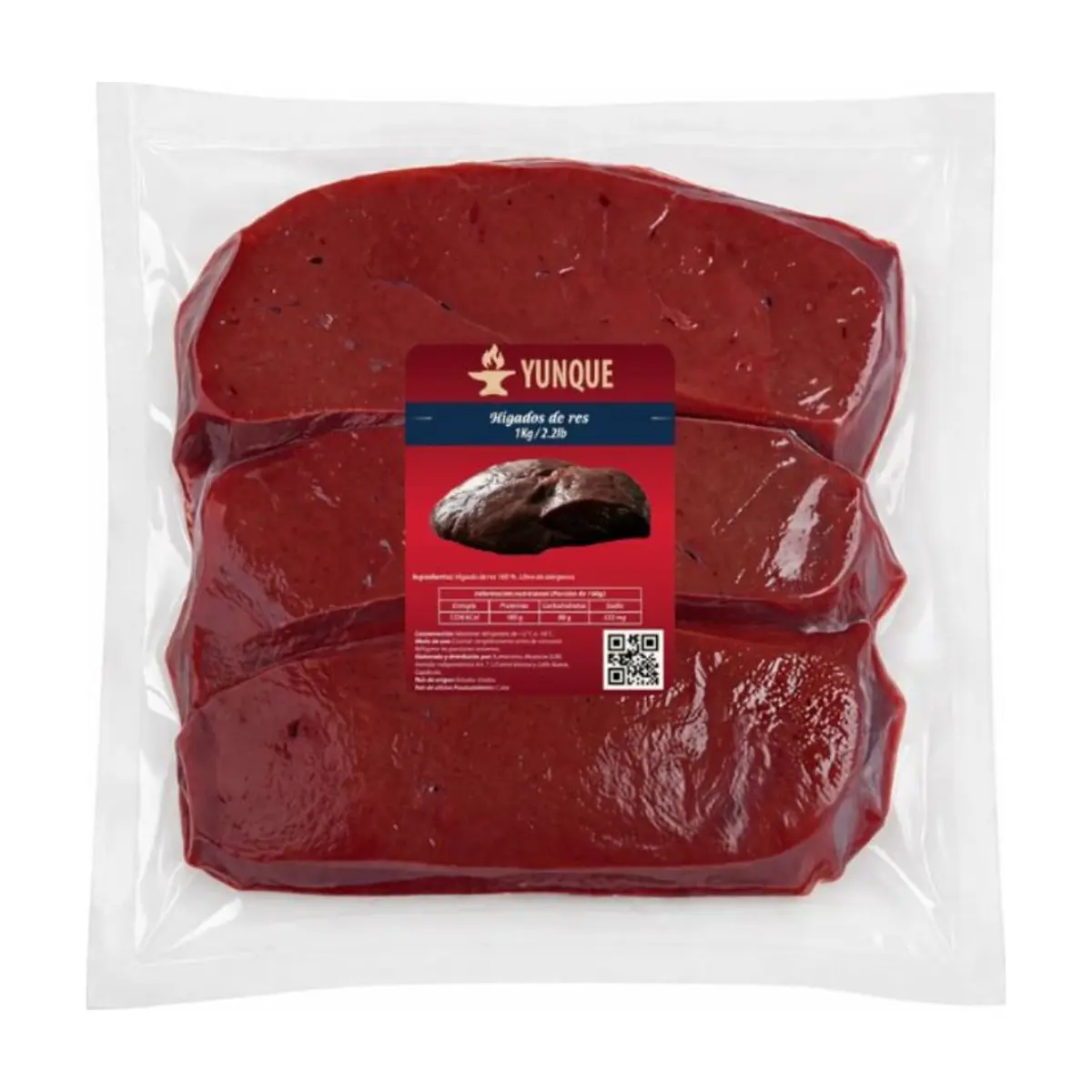 Hígado de res Yunque (1 kg / 2.2 lb)