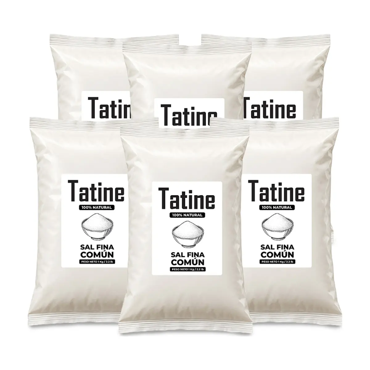 Sal fina común Tatine (6 x 1 kg / 2.2 lb)