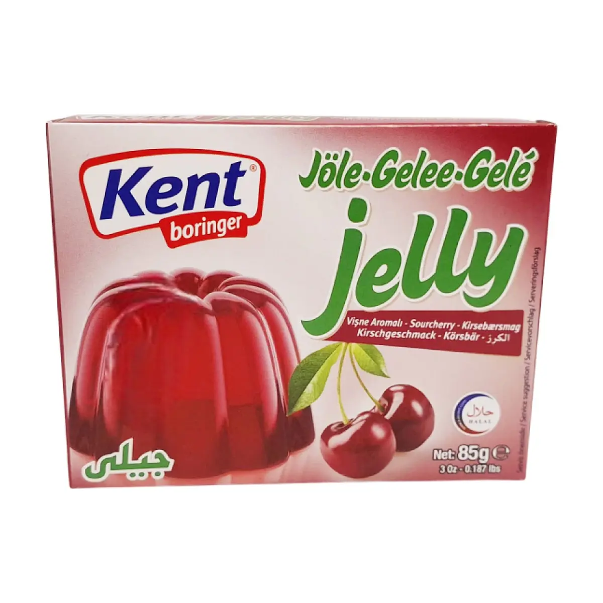 Gelatina sabor a cereza ácida Kent boringer (85 g / 3 oz)