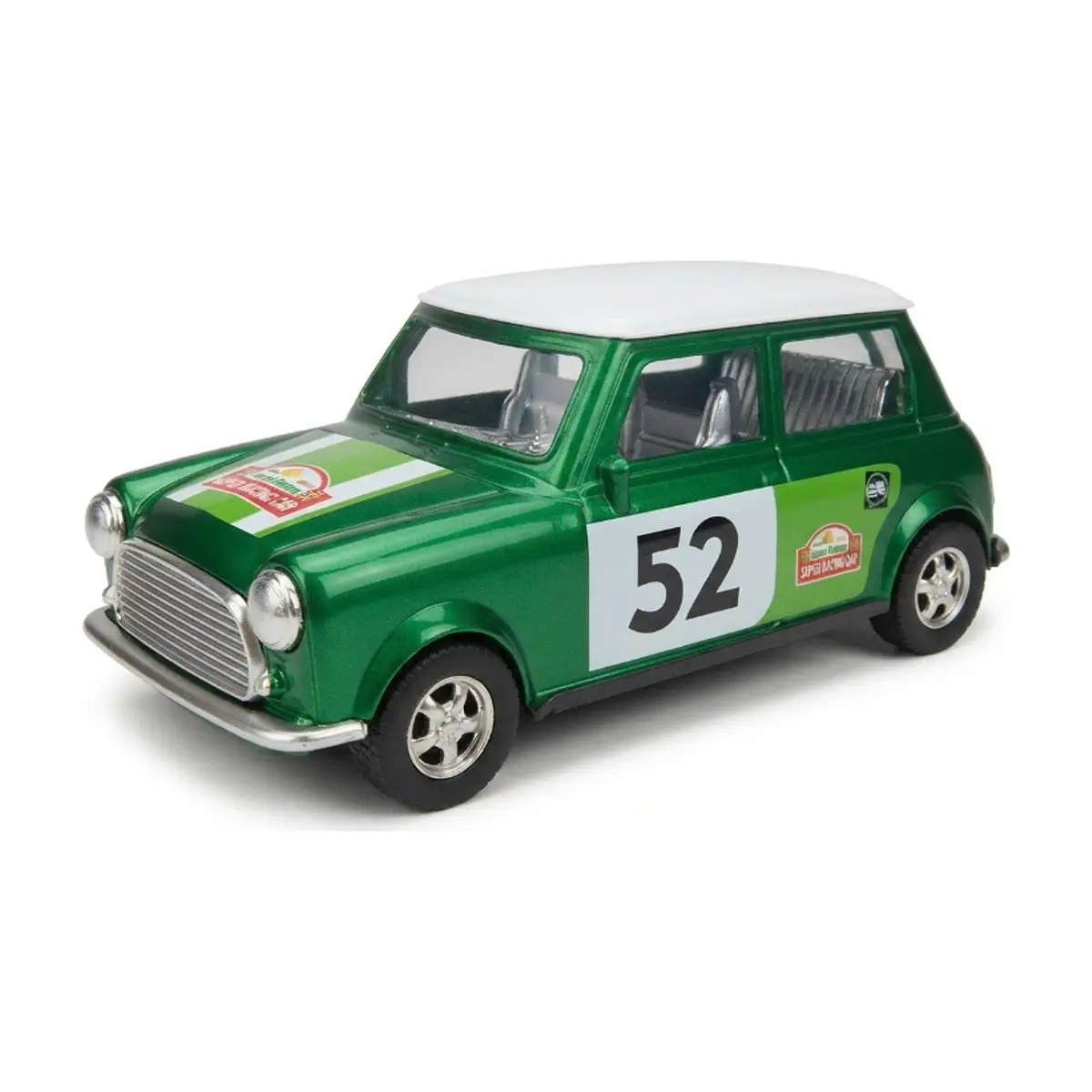 Carro clásico de juguete Mini Cooper verde y blanco Toys