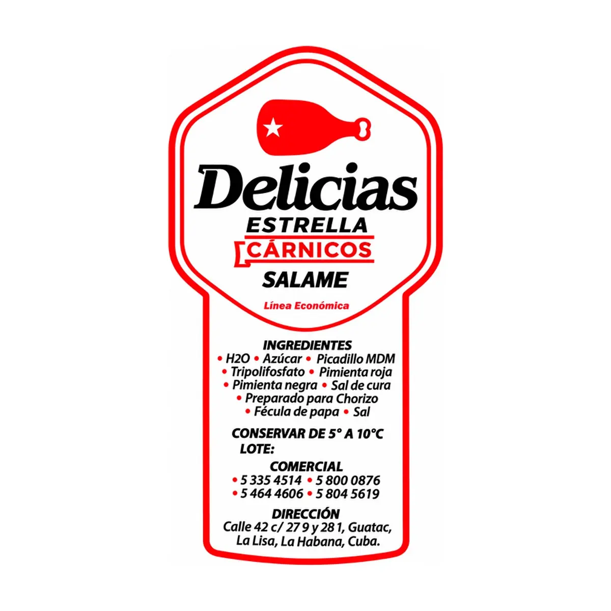 Salame línea económica Delicias Estrella (420 g / 14.81 oz) - Thumbnail 2