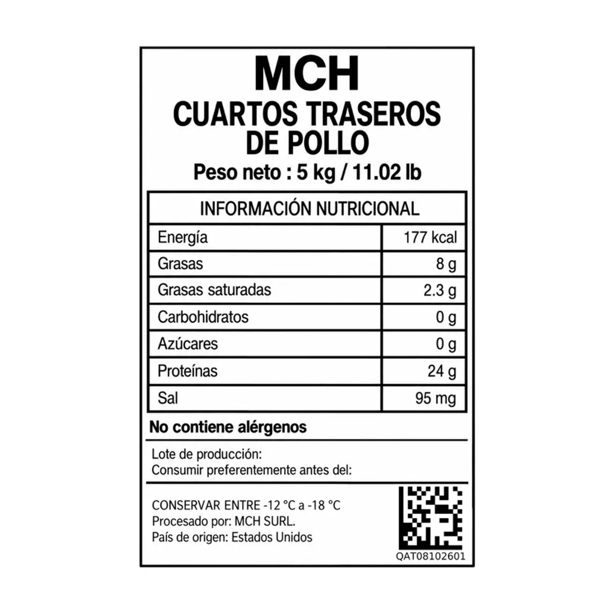 Cuartos traseros de pollo MCH (5 kg / 11.02 lb) - Thumbnail 2