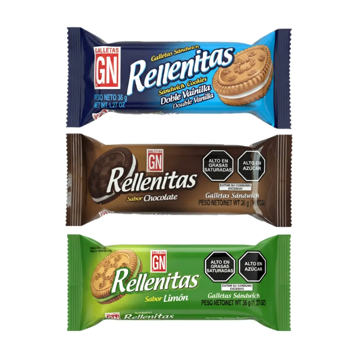 Trío de galletas Rellenitas - Imagen 1