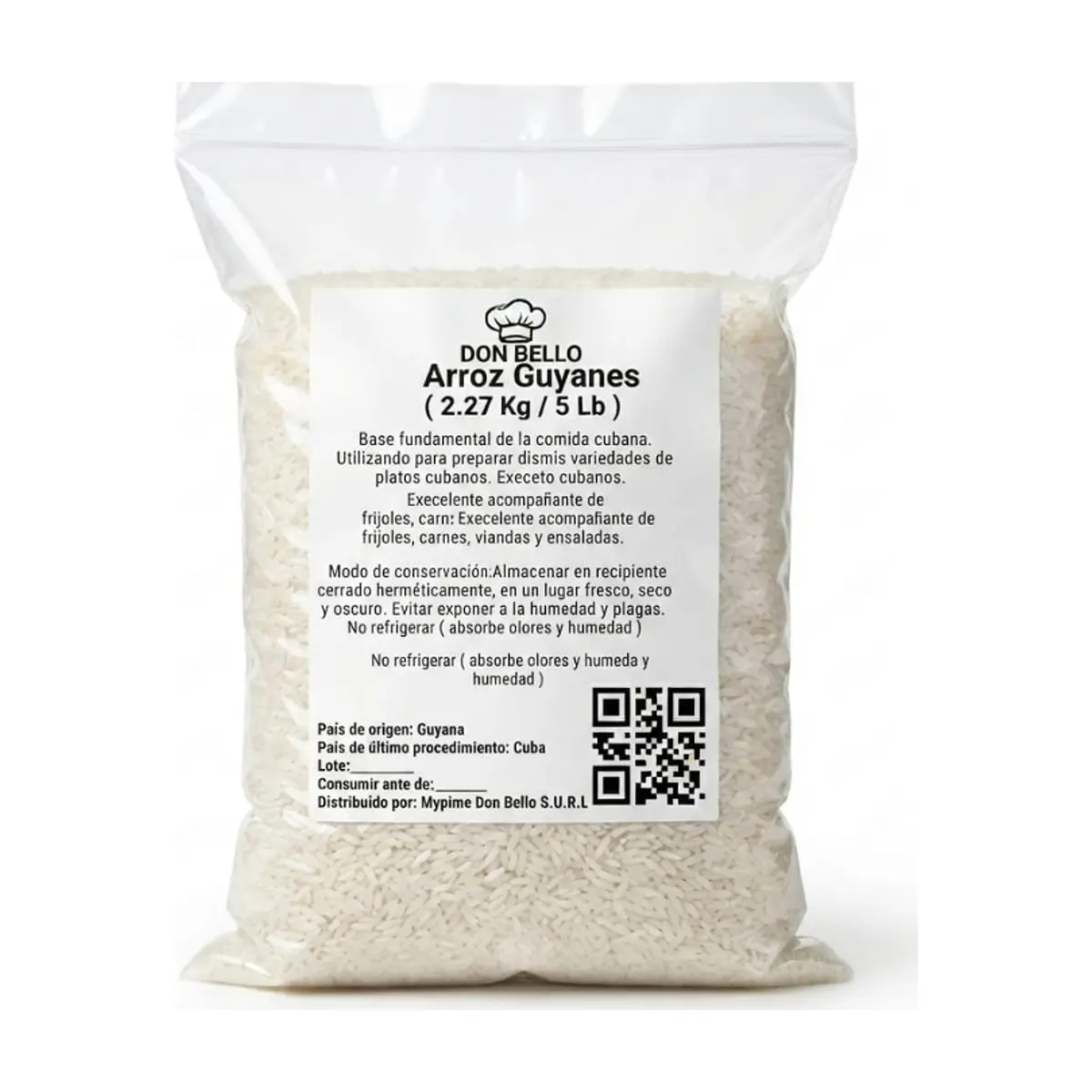 Arroz guyanes Don bello (2.27 kg / 5 lb)