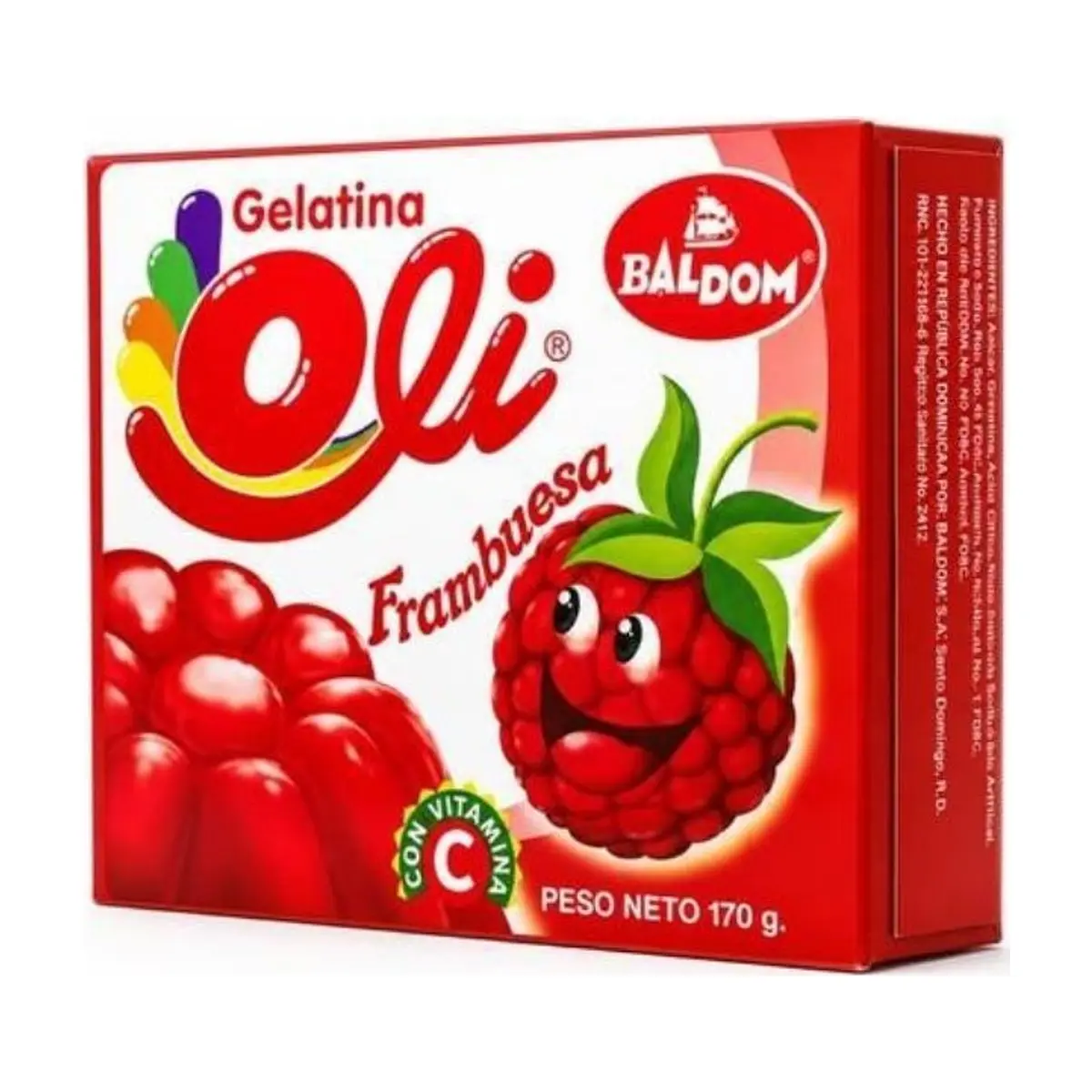 Gelatina de Frambuesa (170g) OLI - Imagen 1