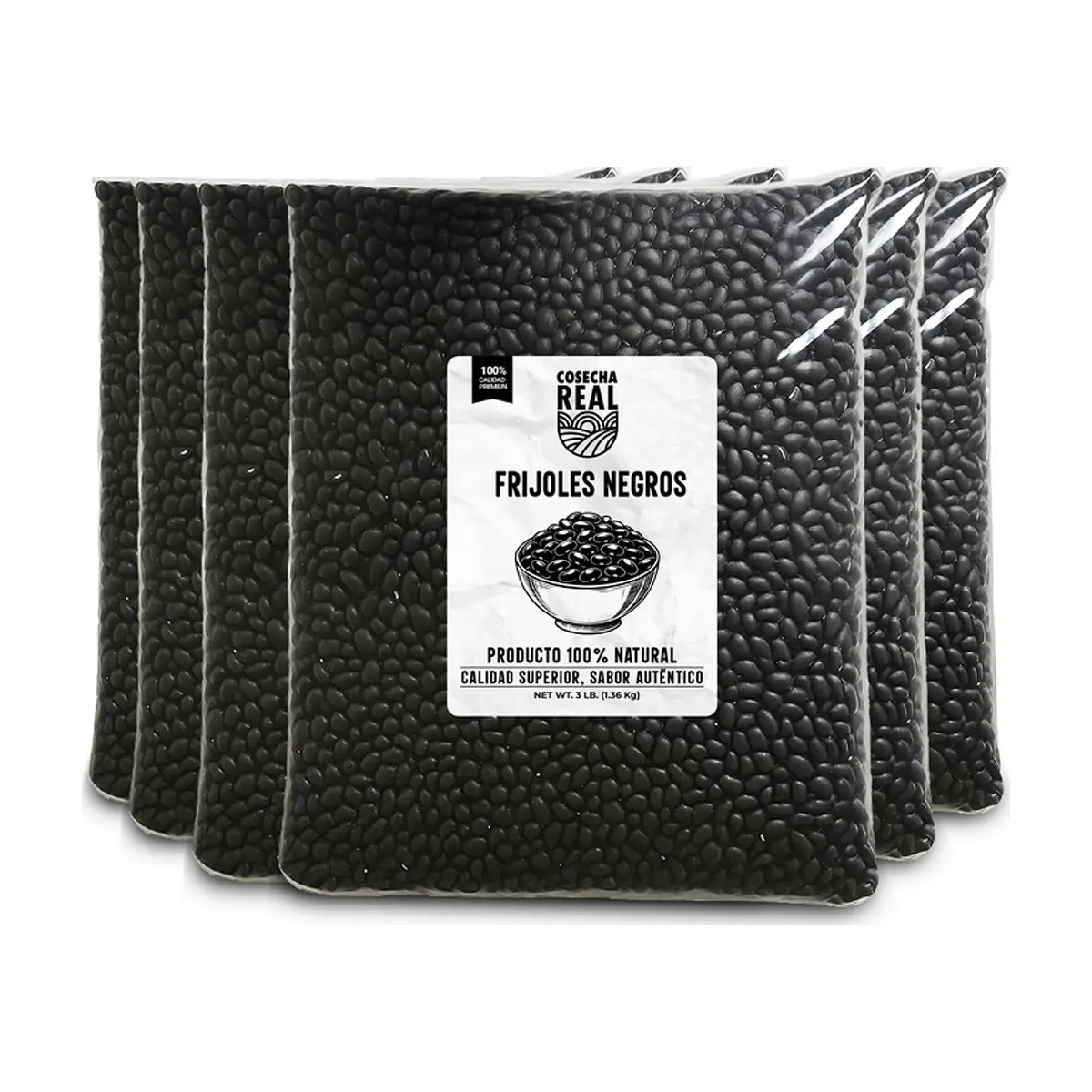 Frijoles negros Cosecha Real (6 x 1.36 kg / 3 lb)