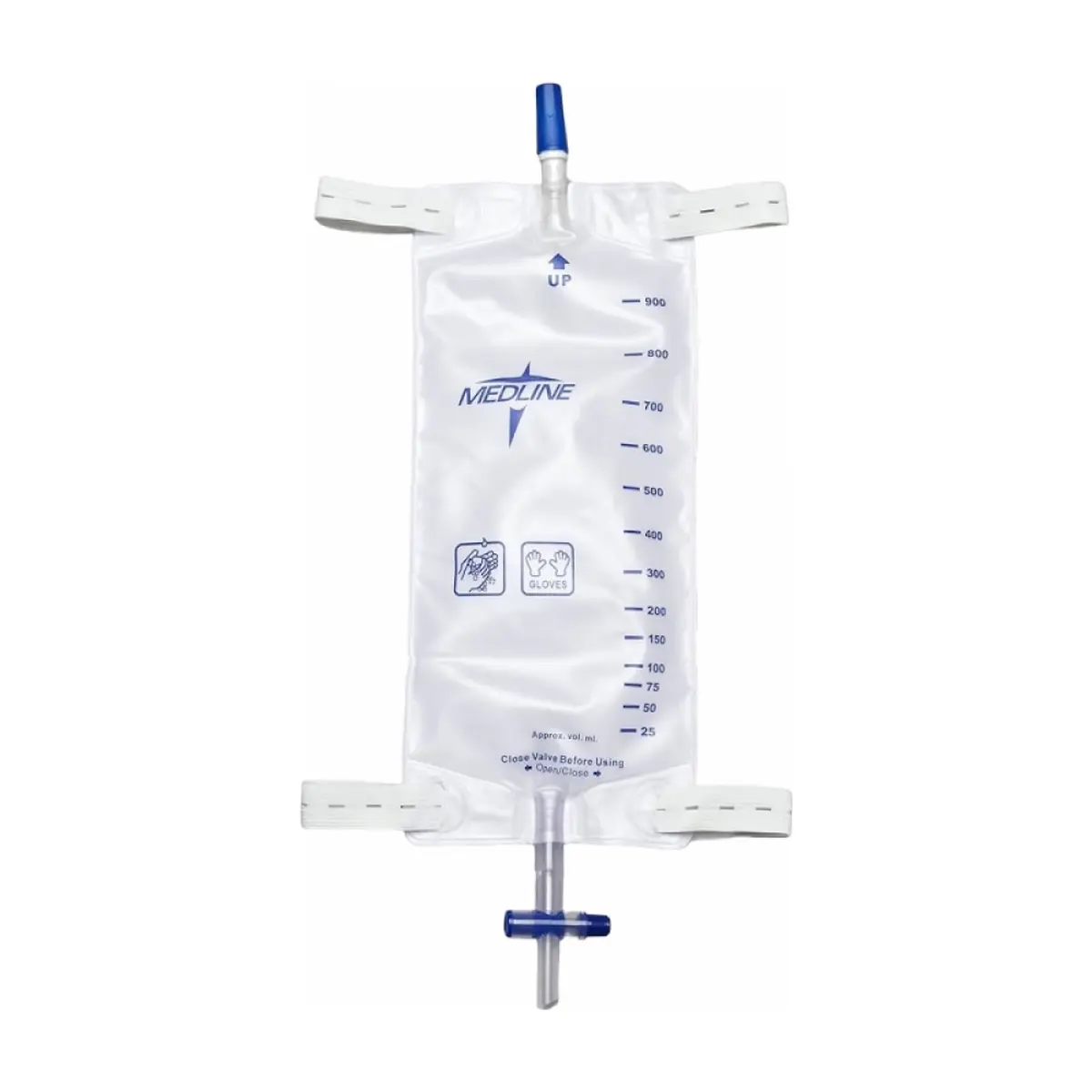 Bolsa colectora de orina con tela en la parte posterior para la pierna L 900 ml / 32 oz
