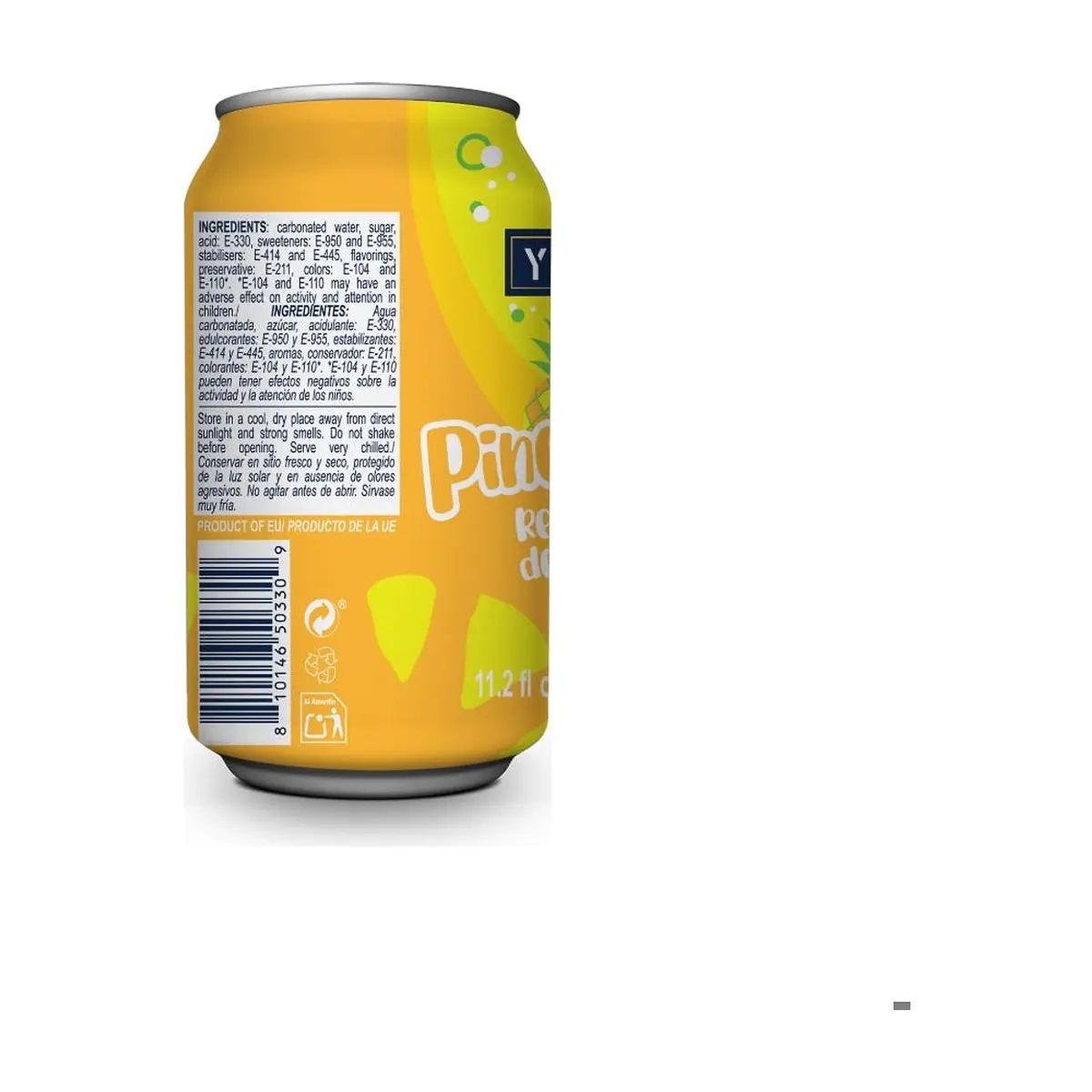 Refresco gaseado de piña YEYA (6 x 330 ml / 11.2 fl oz) - Thumbnail 3
