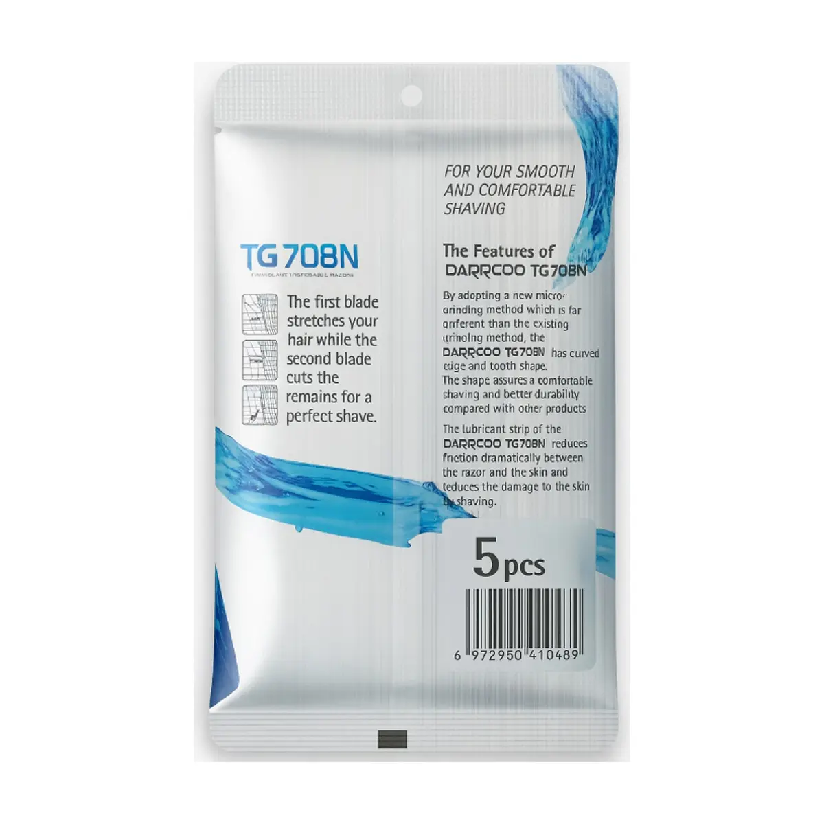 Maquinillas de afeitar desechables de doble hoja Darrcoo TG708N (5 U) - Thumbnail 2