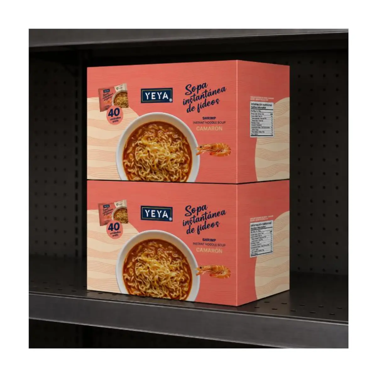 Sopa instantánea de fideos con sabor a camarón YEYA (40 x 75 g / 2.6 oz) - Thumbnail 4