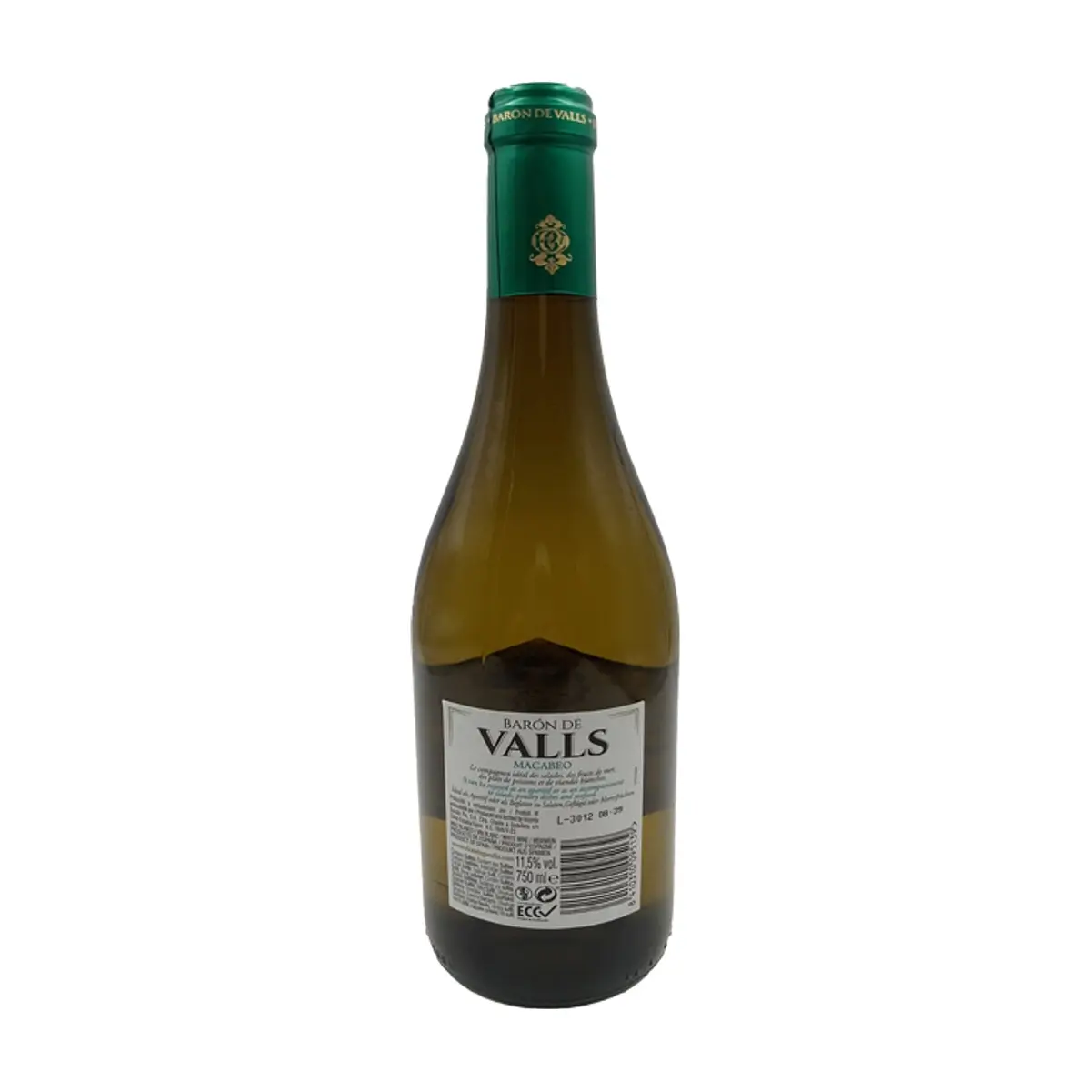 Vino blanco Macabeo Barón de Valls (750 ml) - Thumbnail 2
