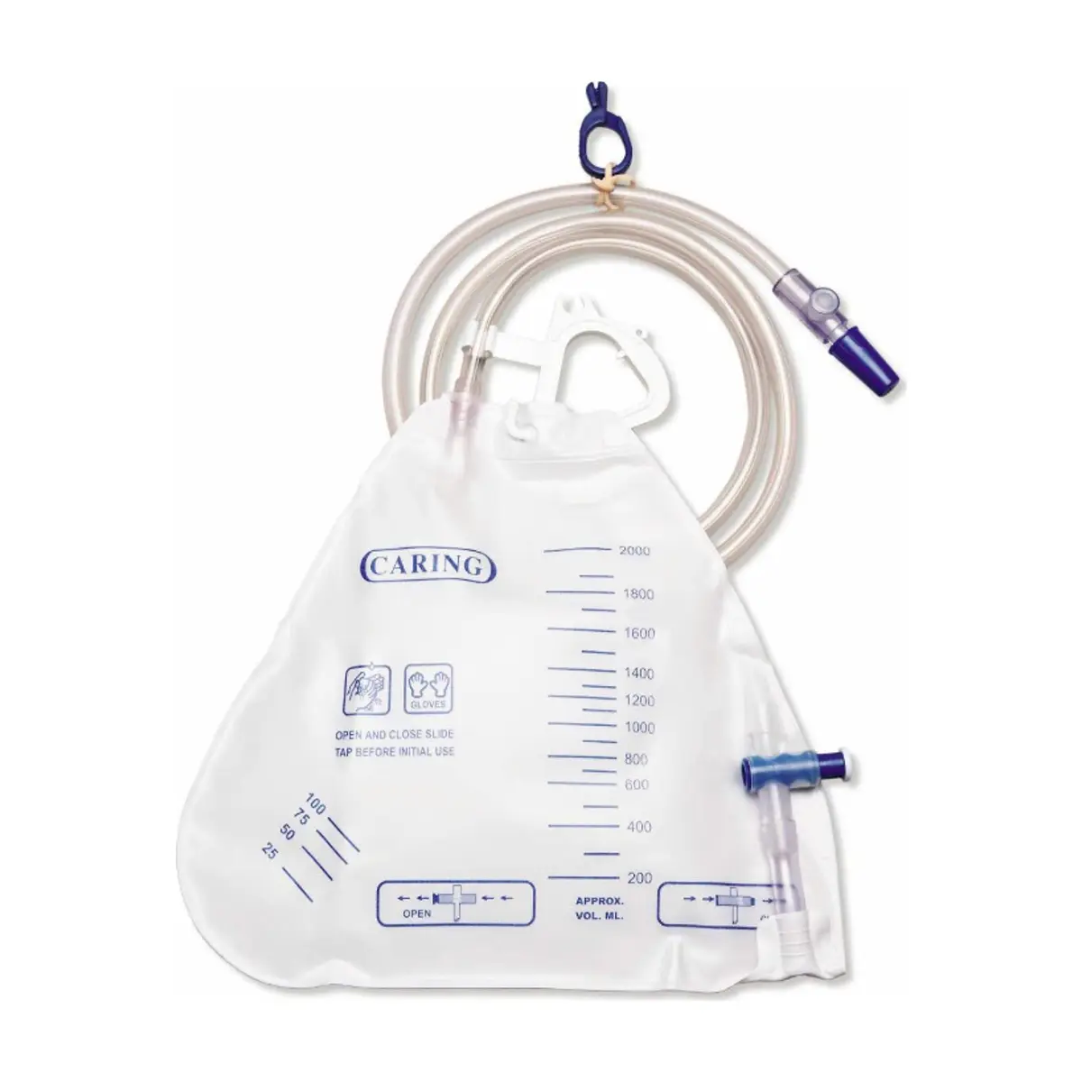 Bolsa de drenaje urinario con válvula antirreflujo Medline 2000 ml - Thumbnail 3