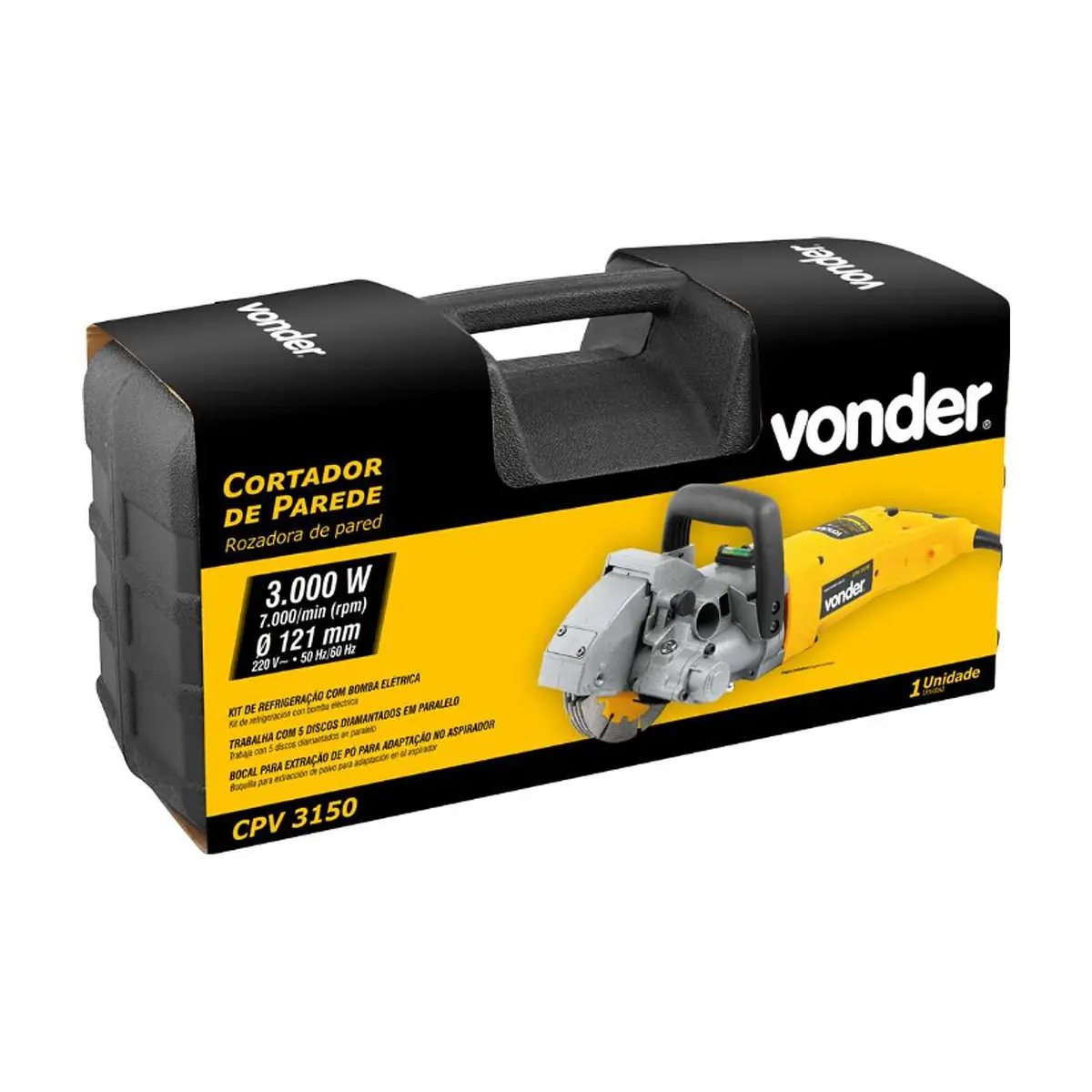 Cortadora/rozadora eléctrica de pared de 220 V CPV3150 Vonder - Thumbnail 4