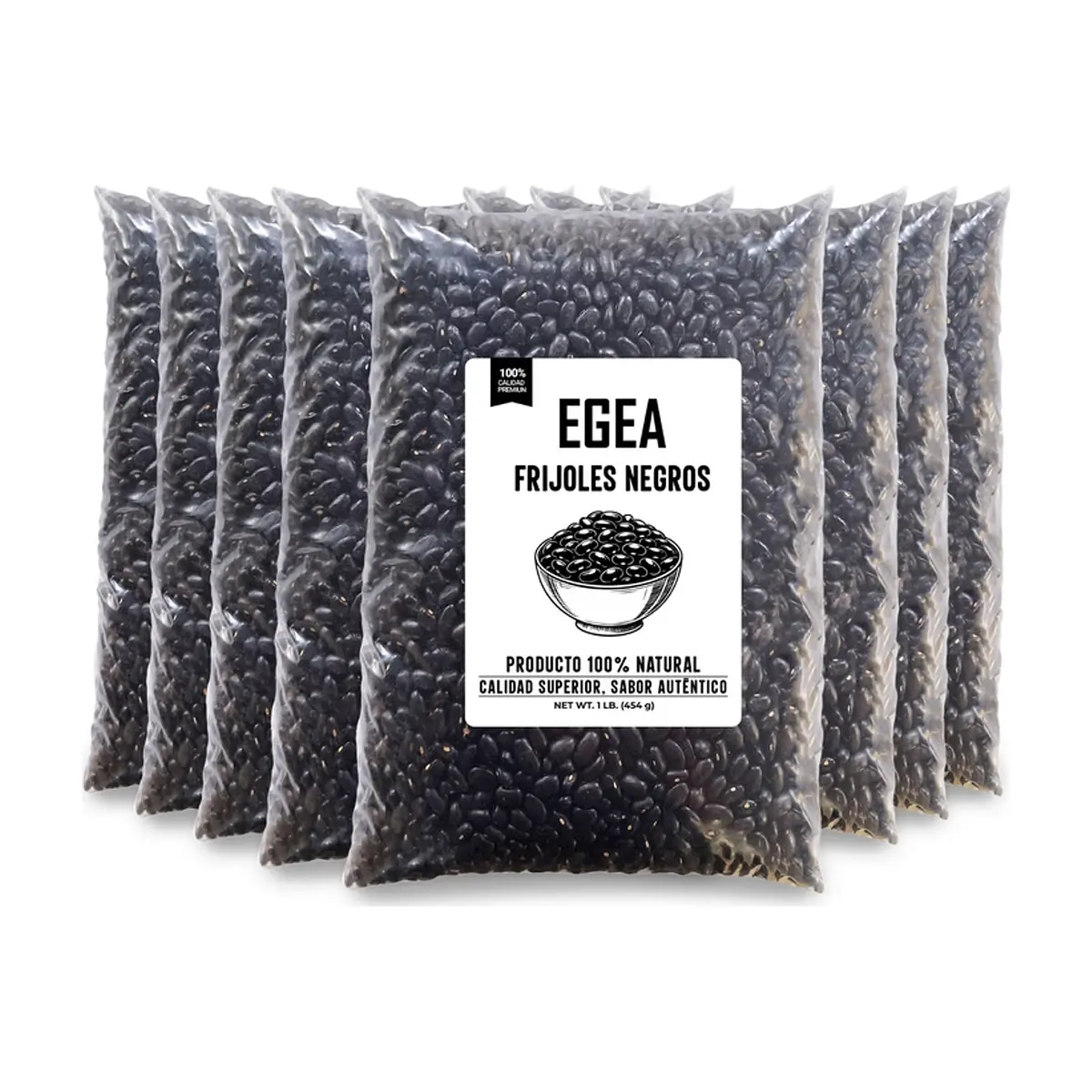Frijoles negros EGEA (8 x 454 g / 1 lb)