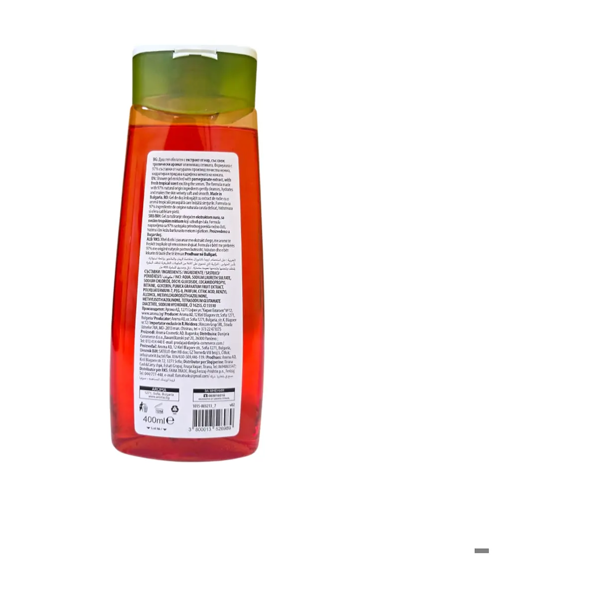 Gel de baño de granada y mango Aroma Natural (400 ml) - Thumbnail 5