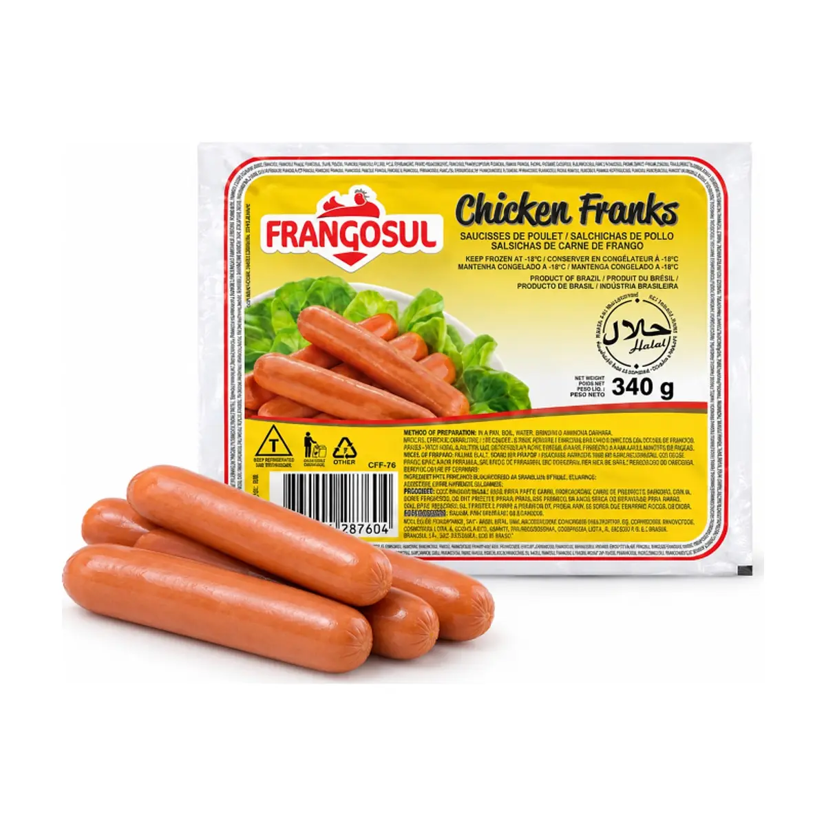 Salchicha de pollo Frangosul (340 g / 12 oz) - Imagen 1