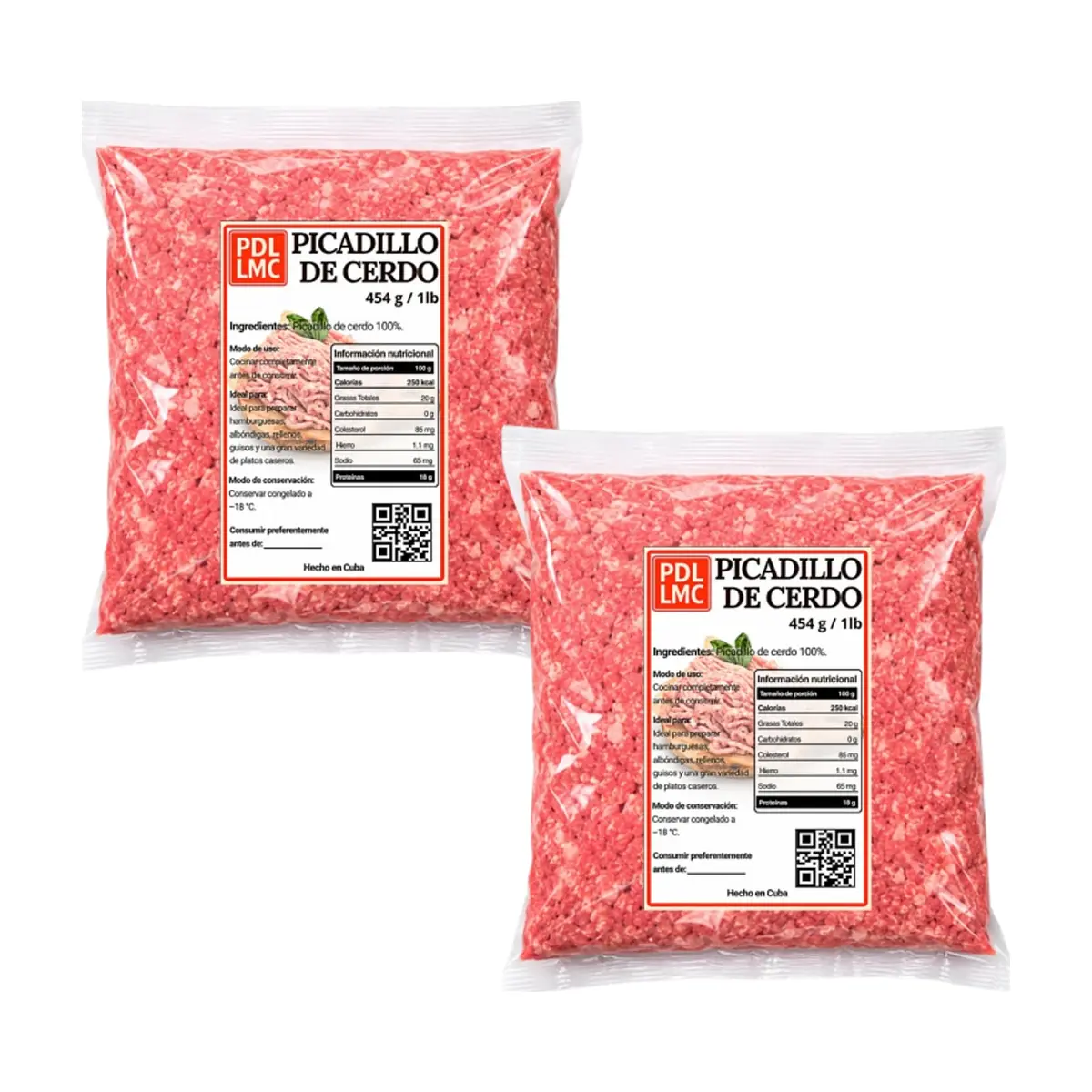 Picadillo de cerdo PDL LMC (2 x 454 g / 1 lb) - Imagen 1