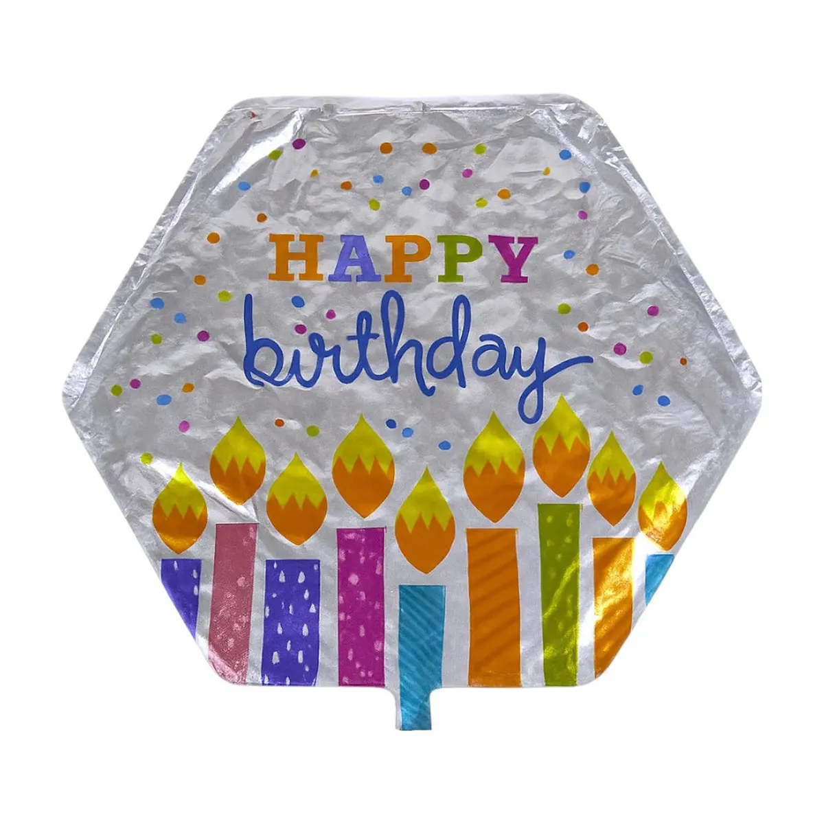 Globo de 18" hexagonal happy birthday Balloon - Thumbnail 2